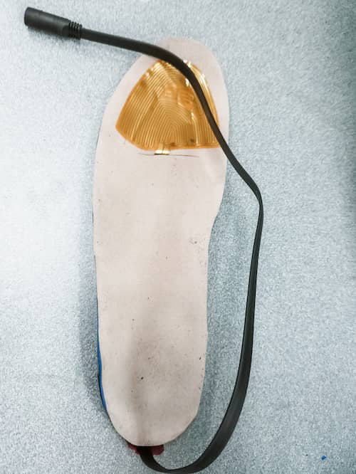 insole with power in motion heating